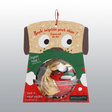 COFFRET BOULE CADEAUX NOEL CHIEN