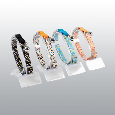 COLLIER CHAT SPHERES COLOREES