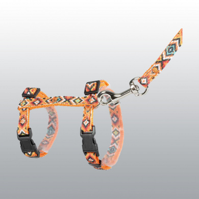 HARNAIS ET LAISSE CHAT INDIAN DESIGN
