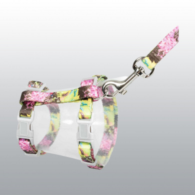 HARNAIS ET LAISSE CHAT SPLASH FLORALE