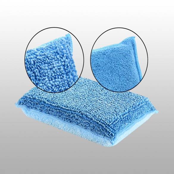 Microfibre bleu