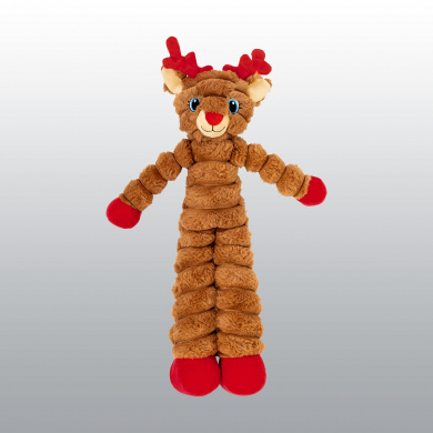 JOUET KONG HOLIDAY SHAKERS CRUMPLES REINDEER RED NOEL
