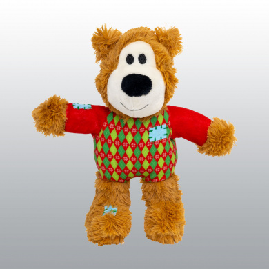 JOUET KONG HOLIDAY WILD KNOTS BEAR NOEL 