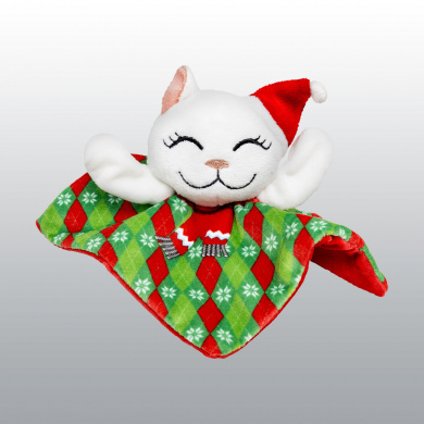 JOUET KONG HOLIDAY CHAT CRACKLES SANTA KITTY ARGYLE NOEL