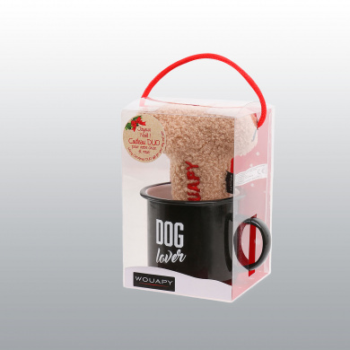 COFFRET DOG PARENTS MUG & JOUET NOEL