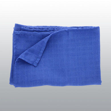 CHAMP COTON TISSU BLEU DOUBLE EPAISSEUR