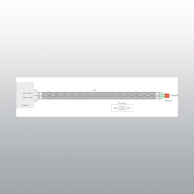 CIRCUIT ANESTHESIE FLEXTUBE 22 MM 1.6 M