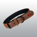 COLLIER CUIR CONFORT MARRON